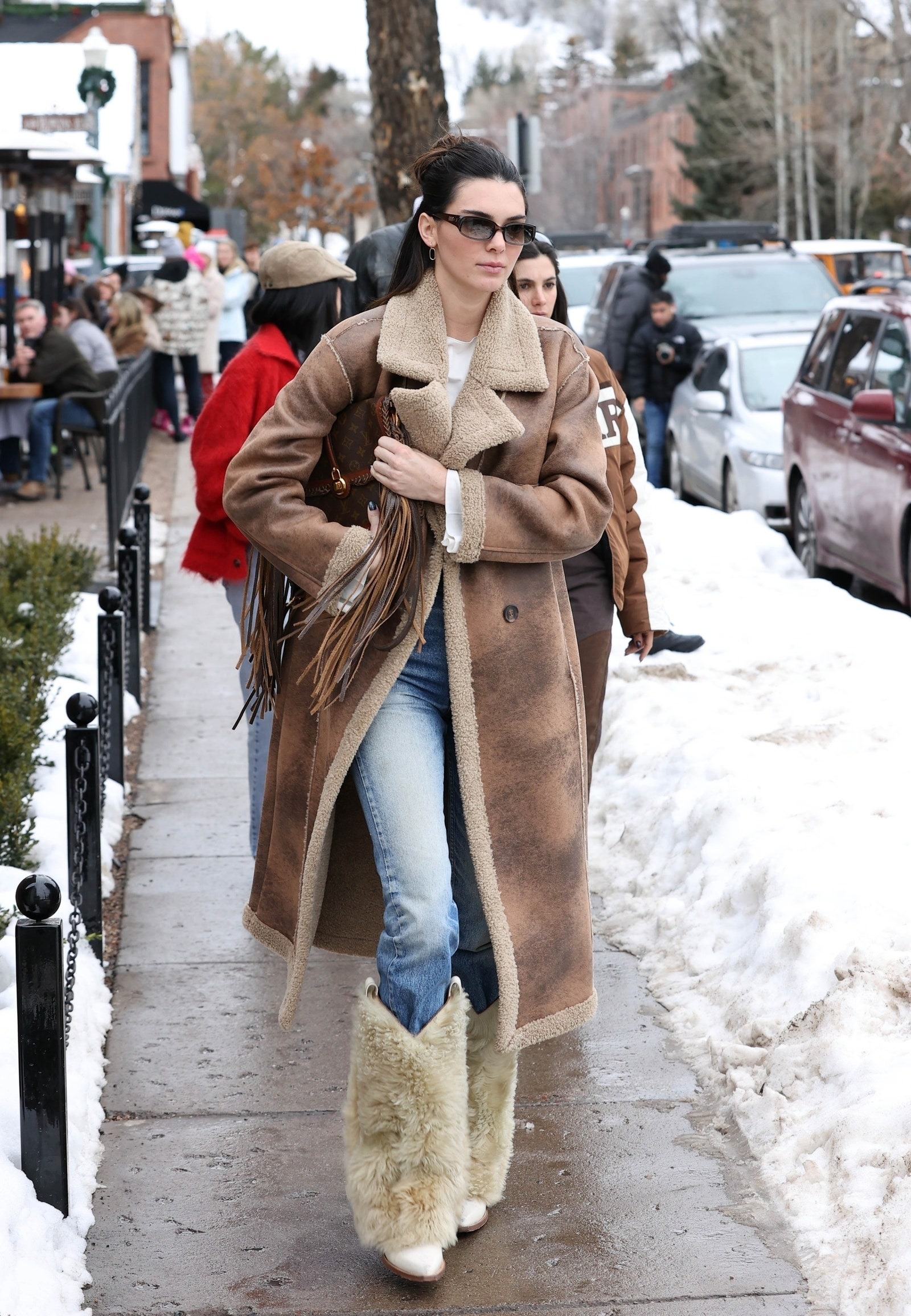 Kendall Jenner Sports a Pair of Wild Cowboy Boots in Aspen