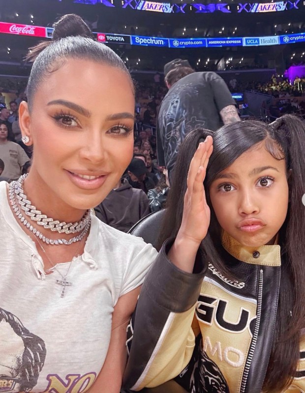 FREAKY FACE North West, 10, wears chilling mask as she performs crazy dance with mom Kim Kardashian in new TikTok at home