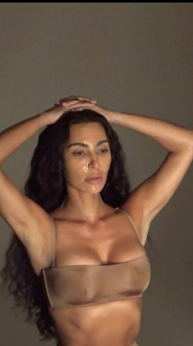 ALL NATURAL Kim Kardashian reveals her real neck with ‘loose skin’ and ‘scars’ in unedited video as fans say she ‘damaged’ herself