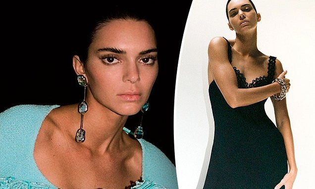 Kendall Jenner shows off very muscular arms as she appears to have taken up weight lifting before posing for Proenza Schouler’s campaign