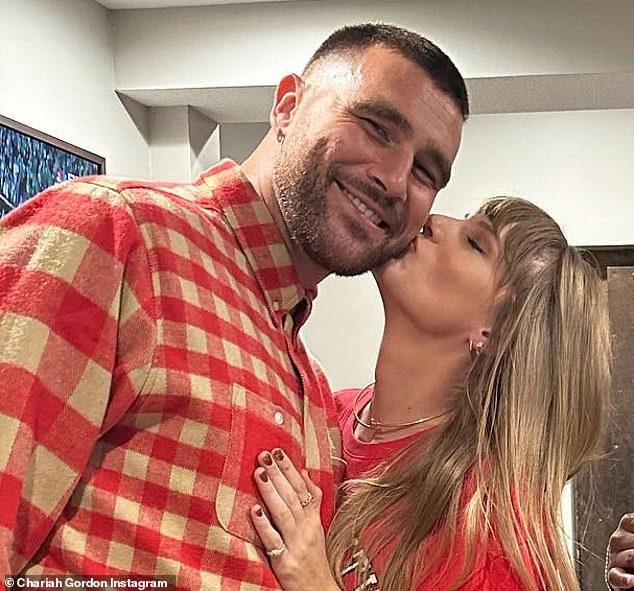 Travis Kelce bursts out laughing at singer Jax and her fiancé dressed up as Taylor Swift putting him ‘on the map’ for Halloween: ‘She put me on the map, right there in the video’