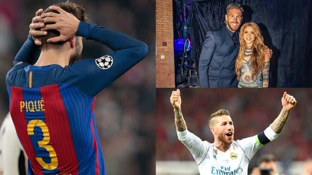 Look away, Pique! Sergio Ramos poses with arm round Shakira after awarding her Latin Grammy for diss track about Barcelona legend