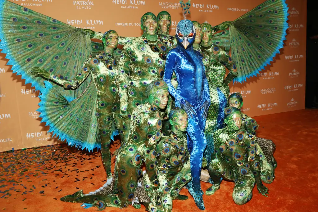 Heidi Klum details her six-hour peacock costume prep for Halloween party: ‘It’s a lot of commotion’