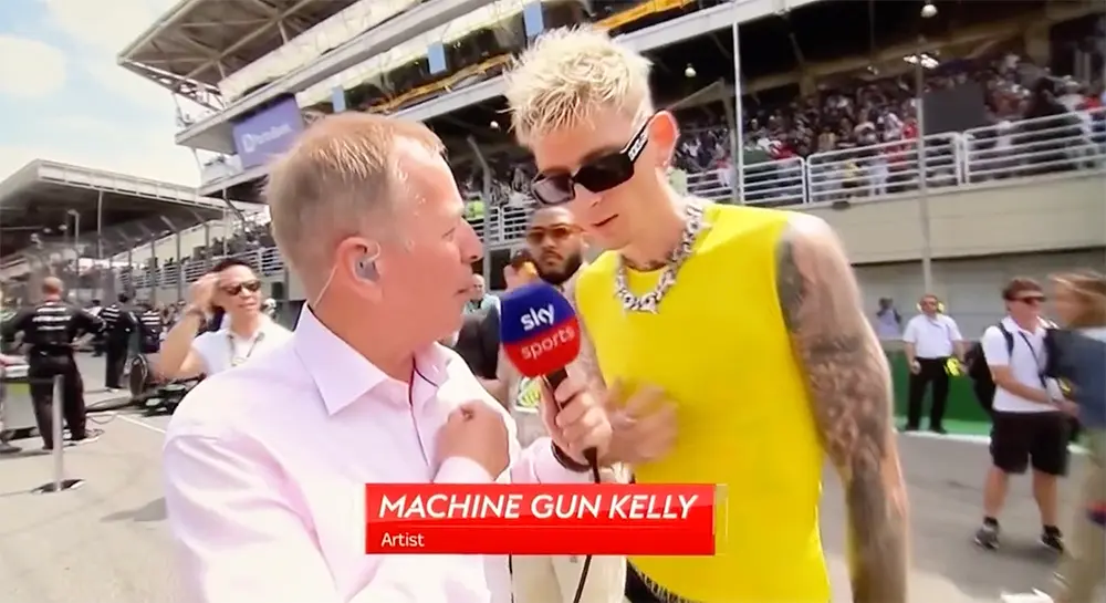 Machine Gun Kelly blames anxiety for ‘awkward’ F1 interview that made fans cringe