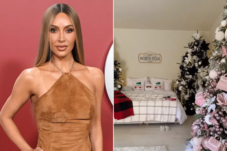 Kim Kardashian Shows Off Over-the-Top Holiday Decorations in Kid’s Bedroom — with Six Christmas Trees