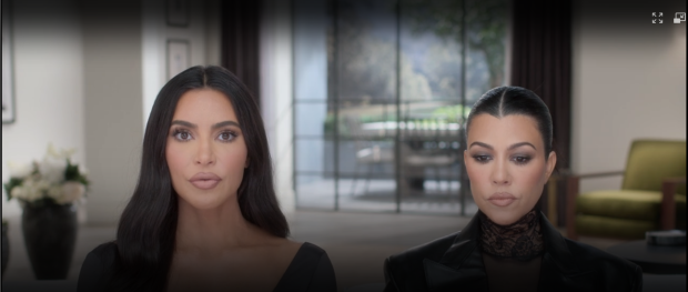 ‘WEIRD!’ Kourtney Kardashian fans left baffled after star’s boobs mysteriously ‘move on their own’ in interview with sister Kim