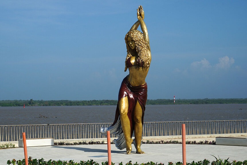 You’ll Want to See This Amazing 21-Foot Tall Bronze Statue of Shakira In Person