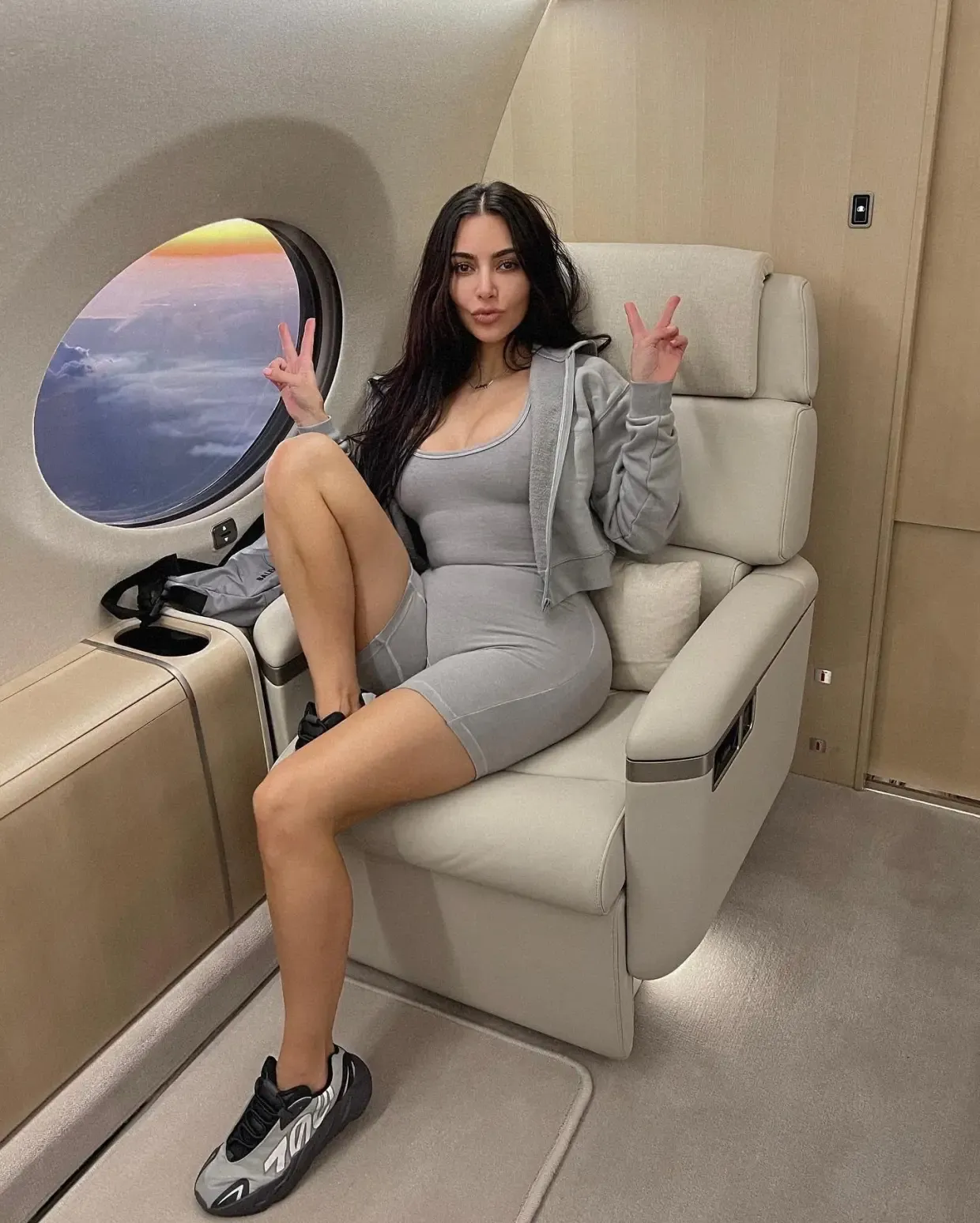 NOT SO SWEET Kim Kardashian takes private jet to Paris for ‘slice of cheesecake’ as critics call her ‘spoiled celebrity’