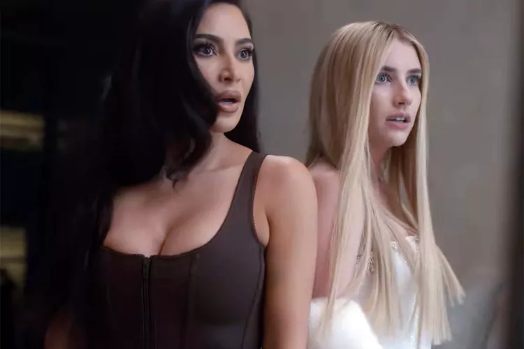 Emma Roberts Says Kim Kardashian Was ‘Very Normal’ on Set of AHS: ‘She Doesn’t Have a Huge Entourage’