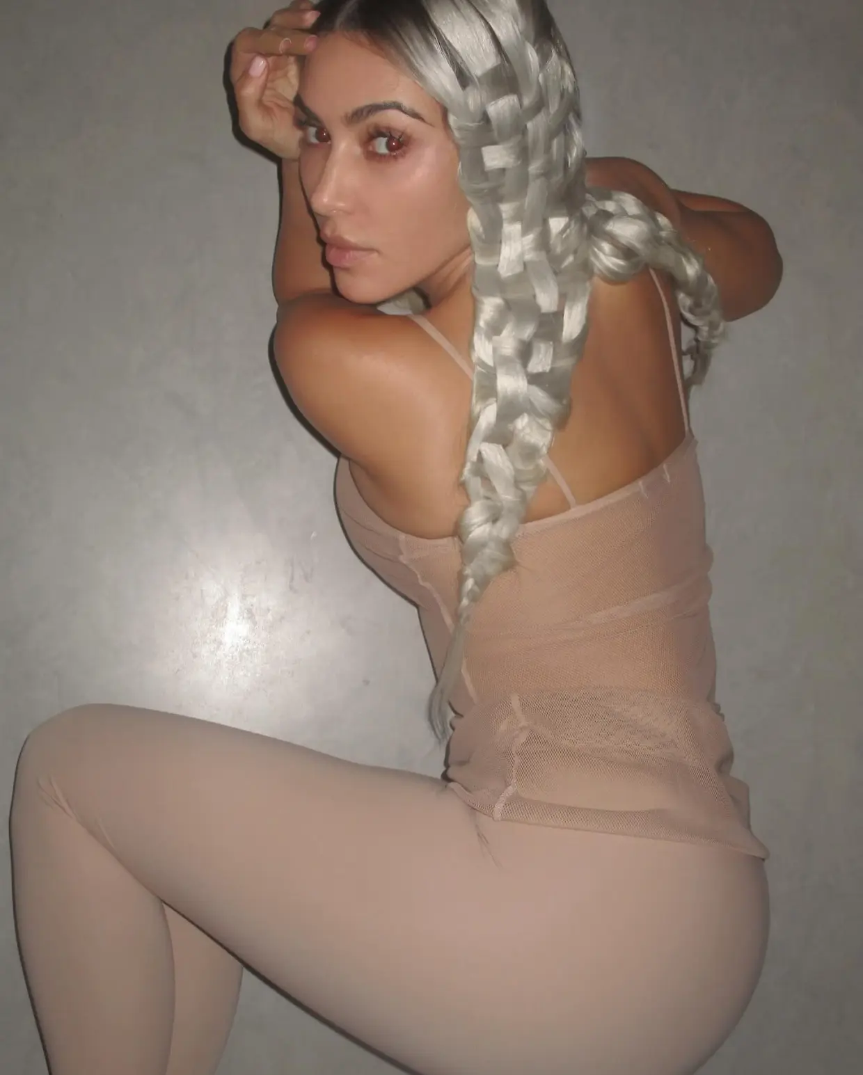 FIRST BRAIDY Kim Kardashian fans think she ‘looks like George Washington’ with bizarre braid days after Bianca Censori updates look