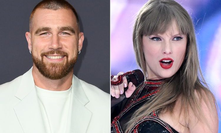 Taylor Swift Gets a Sweet Kiss from Travis Kelce as He Attends Her Eras Tour Stop in Amsterdam