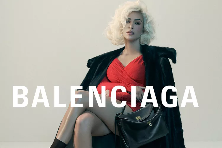 Kim Kardashian Serves Blonde Ambition with Platinum Curls and Carries a $5K Bag in Balenciaga’s New Campaign