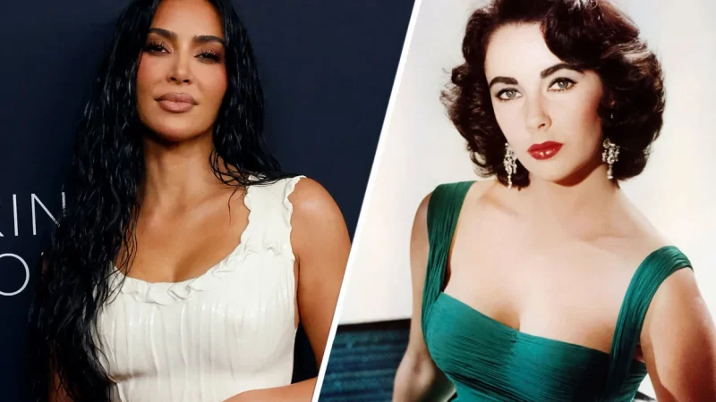 What is Kim Kardashian’s link to Elizabeth Taylor?