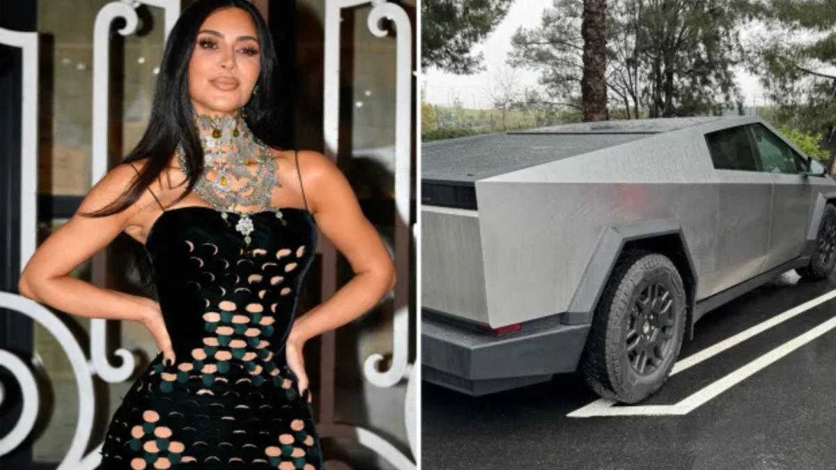 Kim Kardashian’s Satin Silver Cybertruck on Forgiatos Is Unlike Any Other You’ve Seen