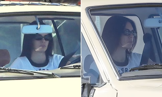 Kendall Jenner breaks the Kardashian tradition of driving gaudy vehicles as she cruises around in ‘new’ vintage car